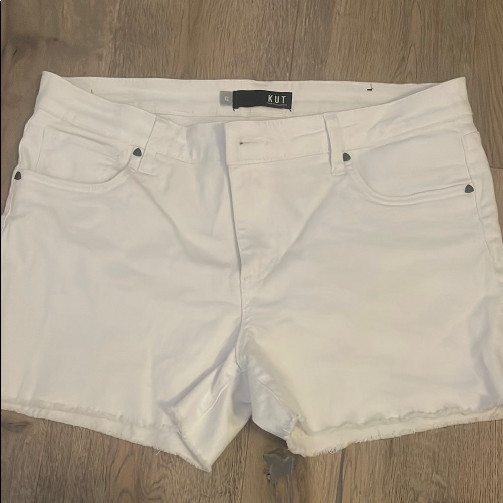 Kut from the Kloth Women's White Denim Shorts